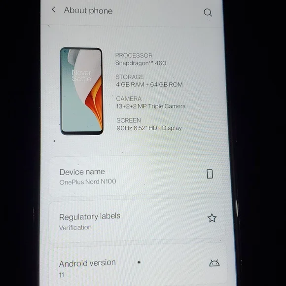 One plus nord N100